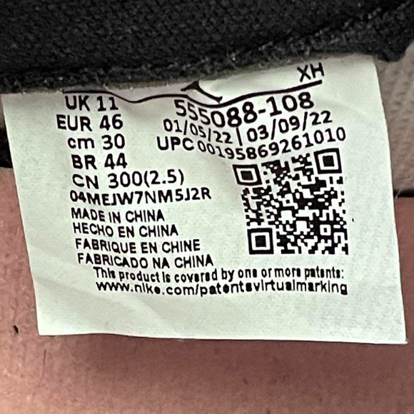 Nike x Jordan 1 High, OG Bleached Coral, Size 12 US Mens, Pink/White/Black Laces - Picture 7 of 8